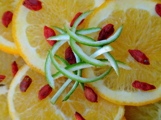 Orange slice stem seeds stilllife free wallpaper for desktop - medium preview image