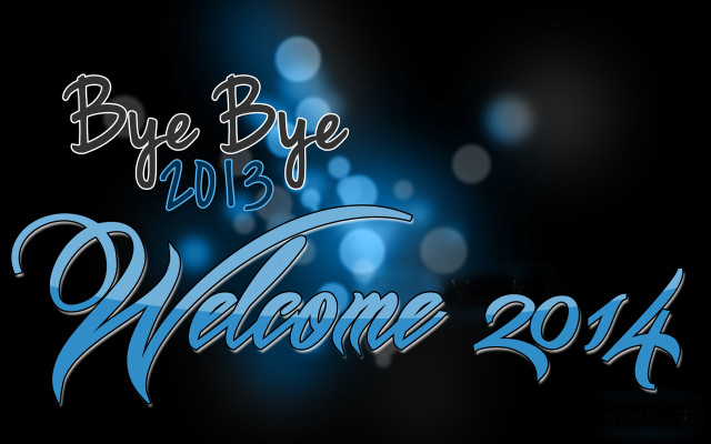 Welcome sign blue lights black free wallpaper for desktop - medium preview image