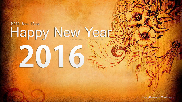 Happy new year card flowers free wallpaper for desktop - medium preview image