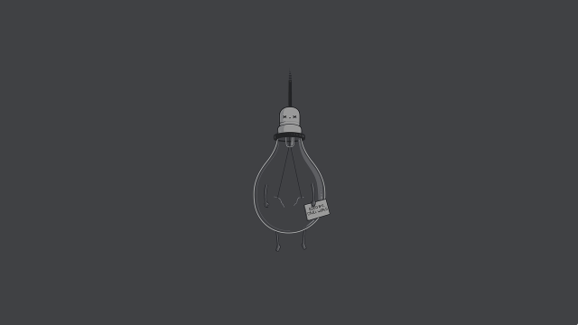 Light bulb minimalist conceptual art free wallpaper for desktop - medium preview image