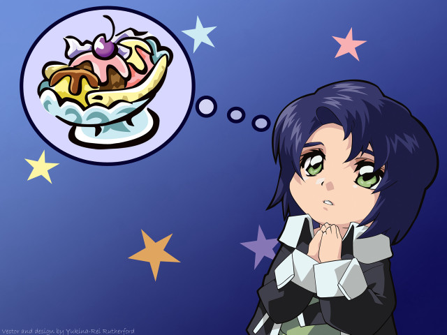 Cartoon dessert starry blue pastel free wallpaper for desktop - medium preview image