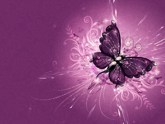 Purple butterfly swirls bubbles background #2 free wallpaper for desktop - medium preview image