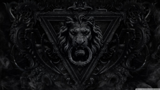 Lion head smoke smokestacks black free wallpaper for desktop - medium preview image
