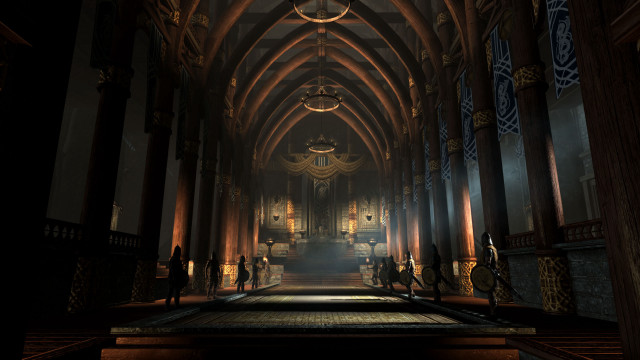 Gothic cathedral clock ceiling doorway free wallpaper for desktop - medium preview image