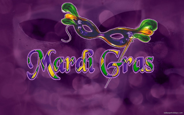 Mardi gras mask green ribbon free wallpaper for desktop - medium preview image