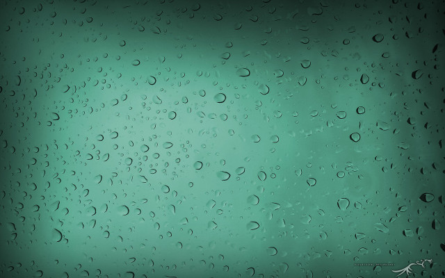 Green background water drops black free wallpaper for desktop - medium preview image