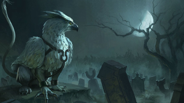 Bird beak tail cemetery night free wallpaper for desktop - medium preview image