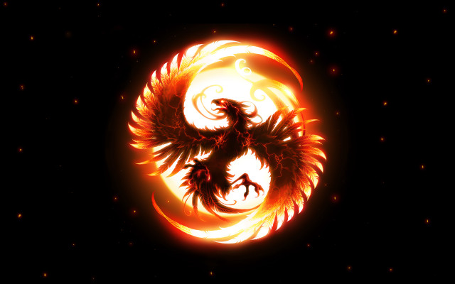 Fire dragon circle of fire #2 free wallpaper for desktop - medium preview image