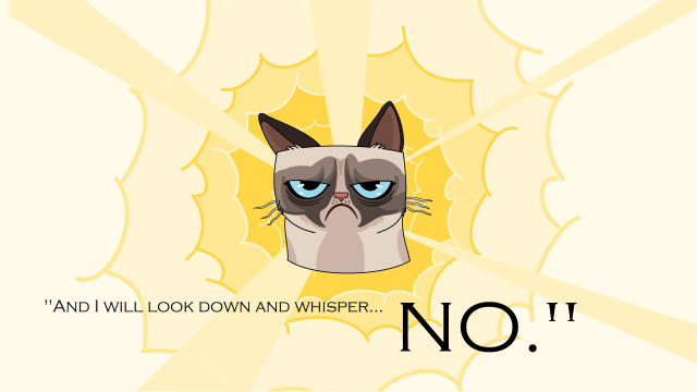 Grumpy cat caption image free wallpaper for desktop - medium preview image