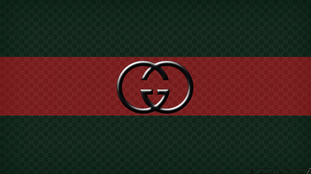 Gucci logo green red background #2 free wallpaper for desktop - medium preview image