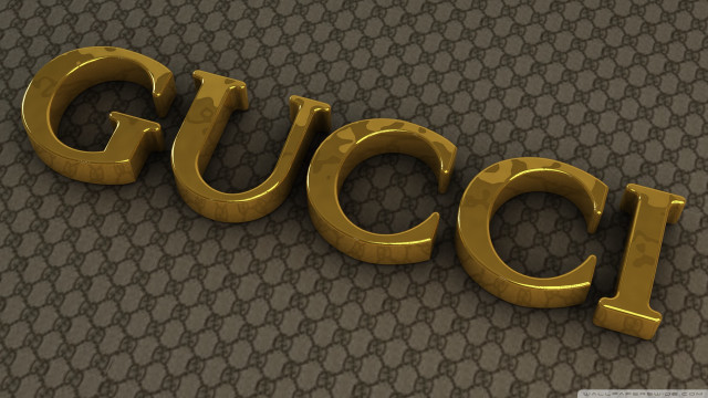 Gold gucci logo carpet black free wallpaper for desktop - medium preview image