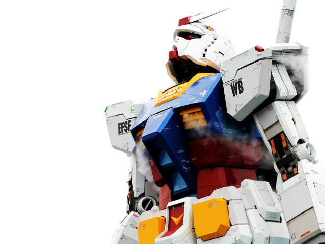 Giant robot object white background free wallpaper for desktop - medium preview image