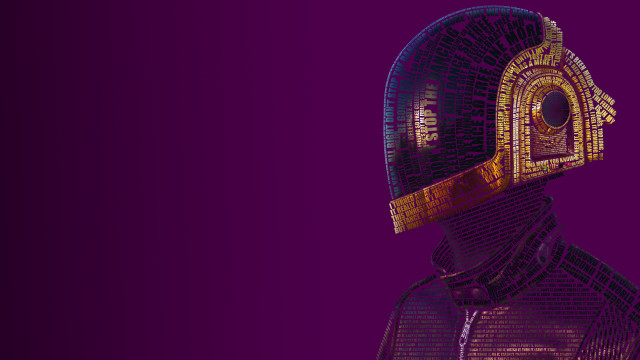 Man black jacket mask purple free wallpaper for desktop - medium preview image