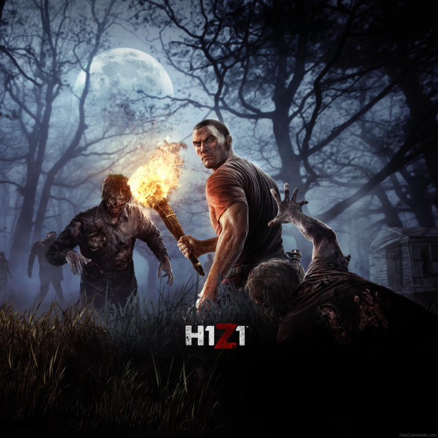 Zombies forest fireball man knife free wallpaper for tablet - medium preview image