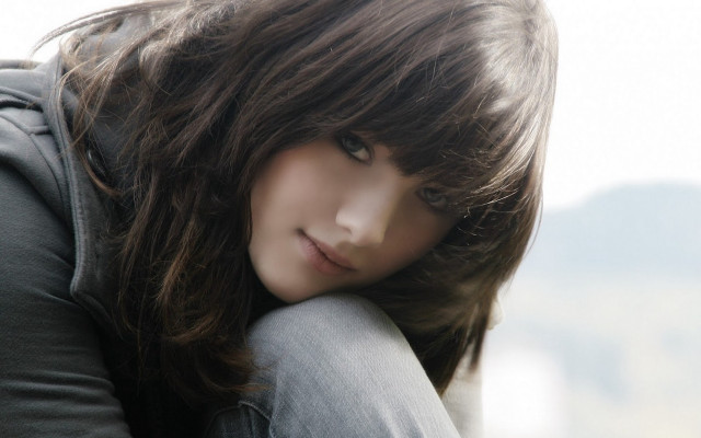 Gothic portrait woman longhair hoodie free wallpaper for desktop - medium preview image