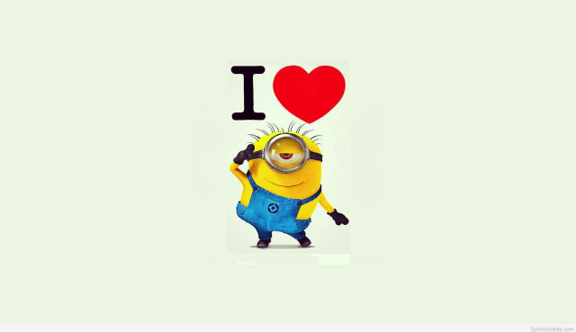 Minion love heart i love free wallpaper for desktop - medium preview image