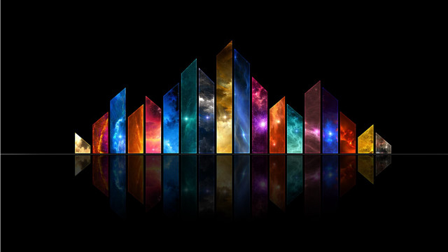 Colorful abstract background glass blocks free wallpaper for desktop - medium preview image