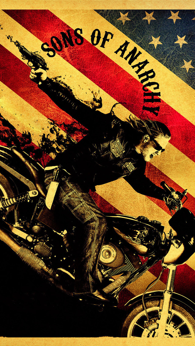 Man motorcycle flag gun american free wallpaper for mobile - medium preview image