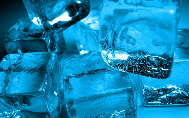 Ice cubes water blue background free wallpaper for desktop - medium preview image