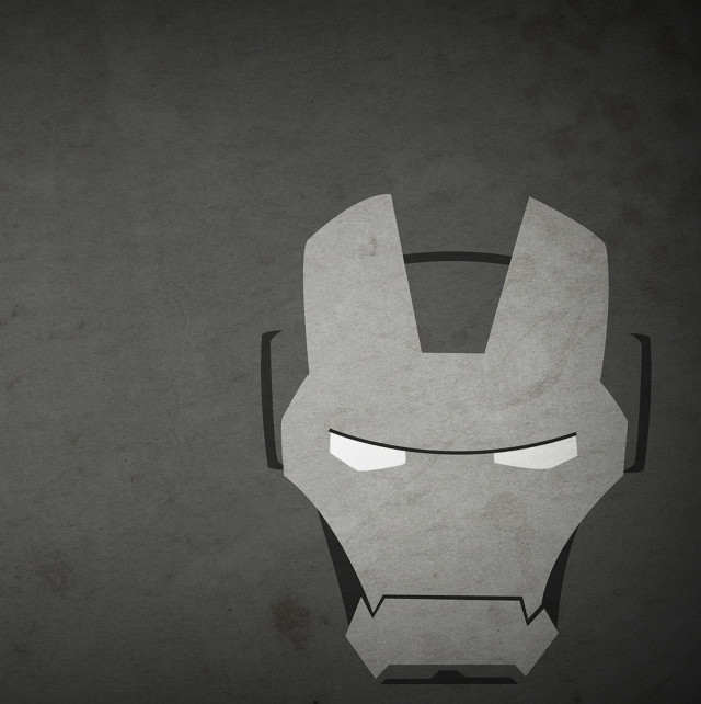 Stylized iron man mask dark free wallpaper for tablet - medium preview image