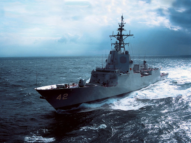 Large ship ocean cloudy day free wallpaper for desktop - medium preview image