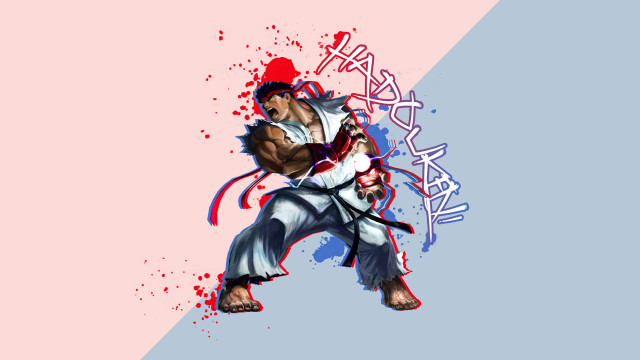 Karate man red hat blue free wallpaper for desktop - medium preview image