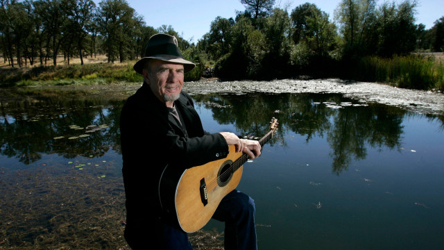 Man guitar water trees pond free wallpaper for desktop - medium preview image