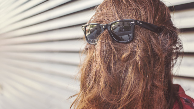 Woman long hair sunglasses looking free wallpaper for desktop - medium preview image