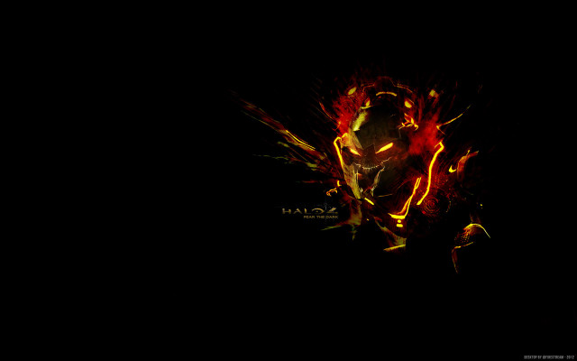 Black background red yellow fire free wallpaper for desktop - medium preview image