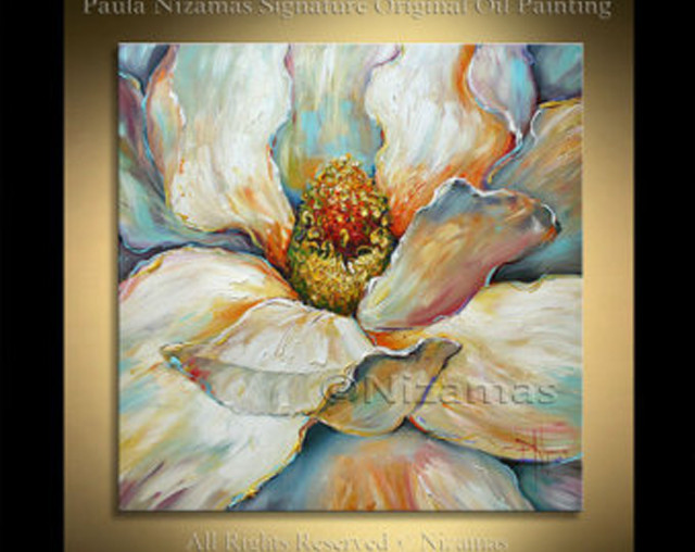 White flower gold accents black free wallpaper for desktop - medium preview image