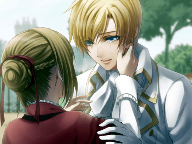 Man woman cartoon trees sky free wallpaper for desktop - medium preview image