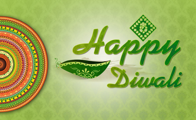 Happy diwali colorful circular design free wallpaper for desktop - medium preview image