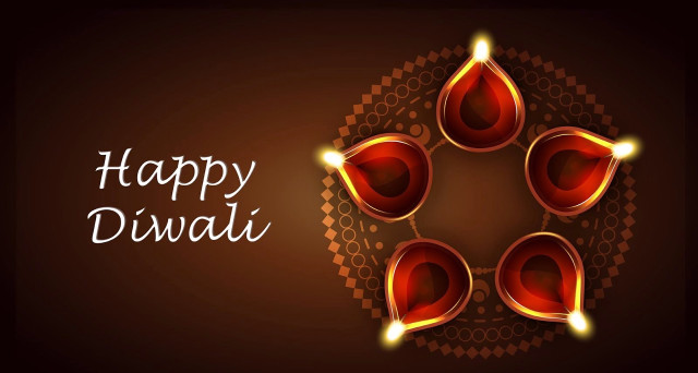 Diwali happy candles brown decorative free wallpaper for desktop - medium preview image