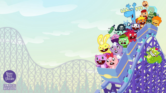 Rollercoaster cartoon characters disney blue free wallpaper for desktop - medium preview image