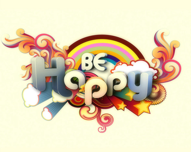 Colorful happy birthday card be free wallpaper for desktop - medium preview image