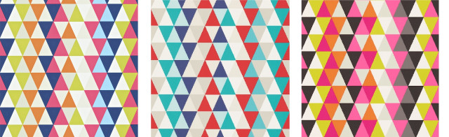 Geometric designs three colors white free wallpaper for desktop - medium preview image