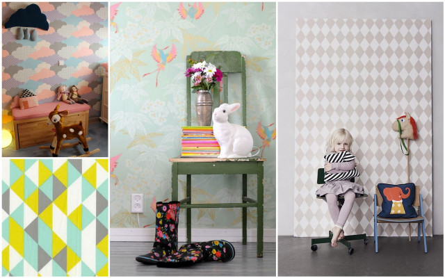 Collage girl chair argyle checkered free wallpaper for desktop - medium preview image