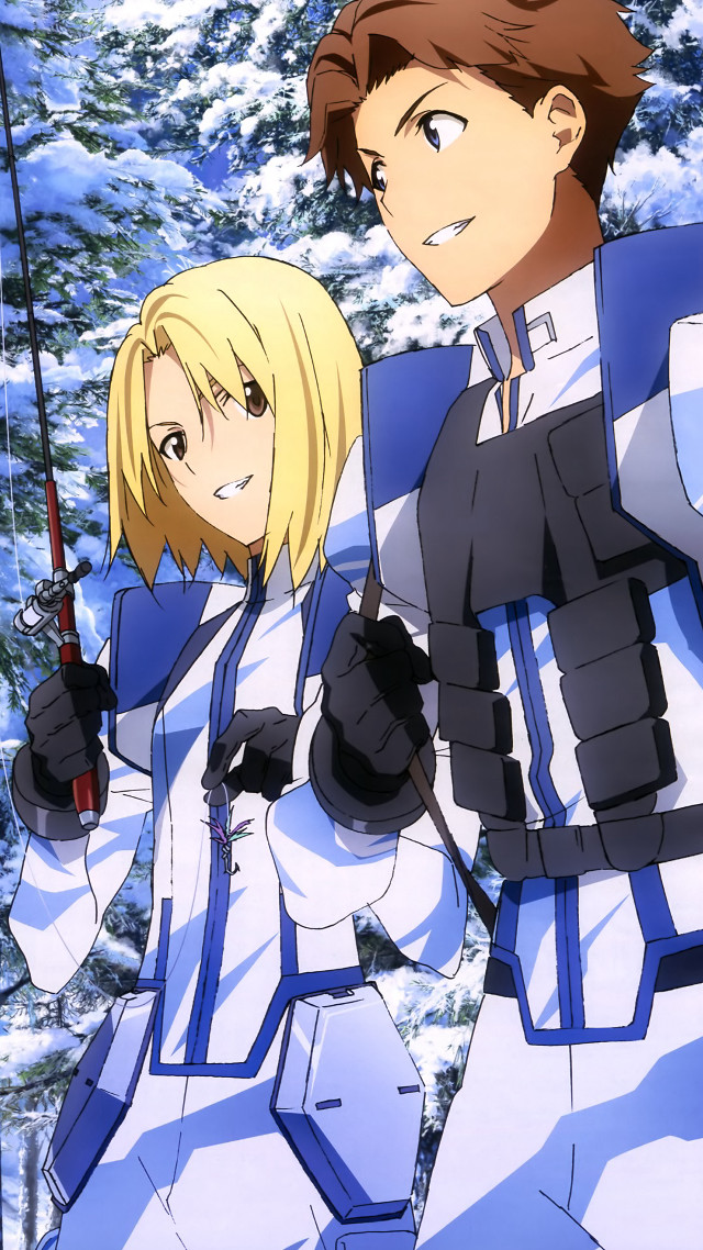 Anime characters snow fishing rod free wallpaper for mobile - medium preview image