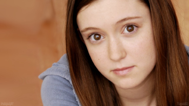 Woman long hair blue shirt #14 free wallpaper for desktop - medium preview image