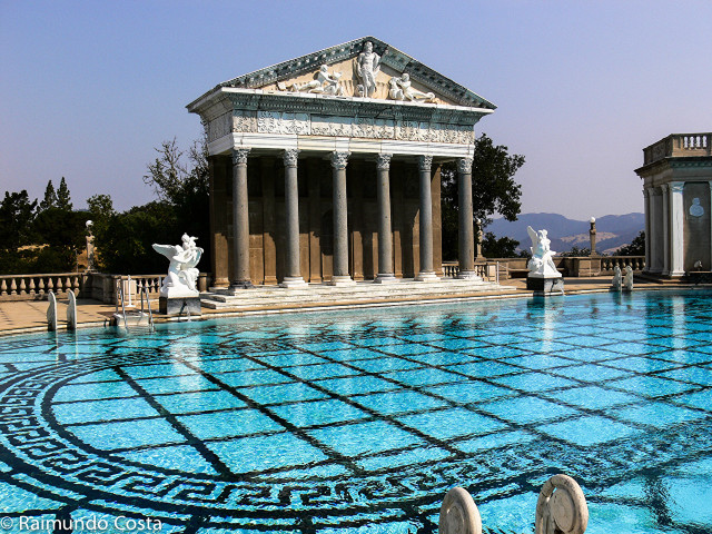Marble statue pool building columns free wallpaper for desktop - medium preview image