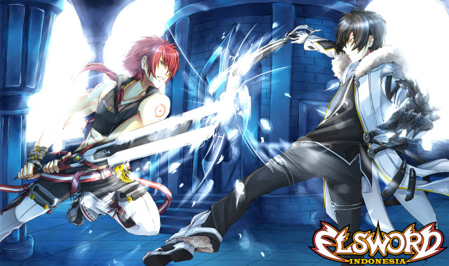 Anime duel blue room swords free wallpaper for desktop - medium preview image