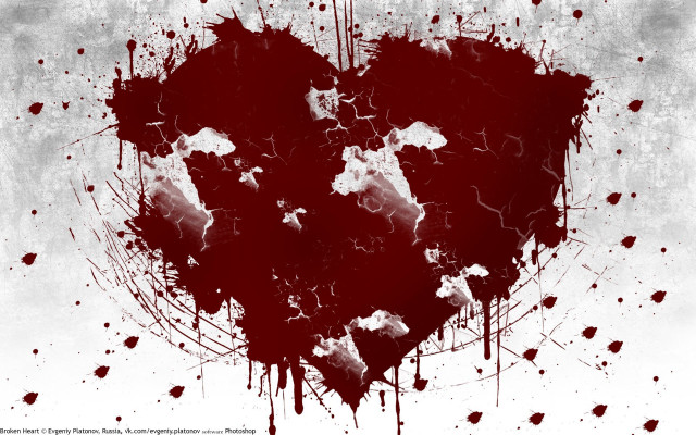 Heart artwork paint splatters white free wallpaper for desktop - medium preview image