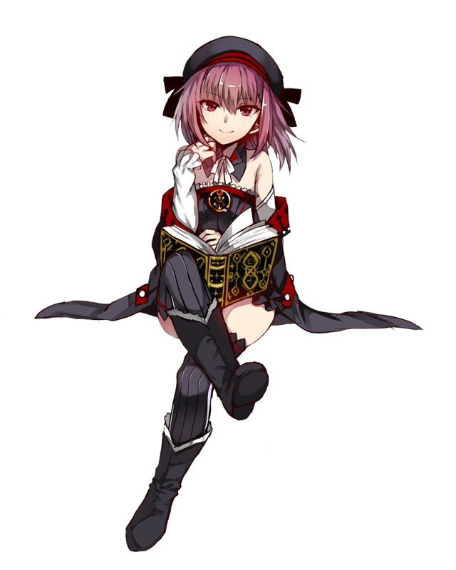 Girl pink hair hat sitting free wallpaper for mobile - medium preview image