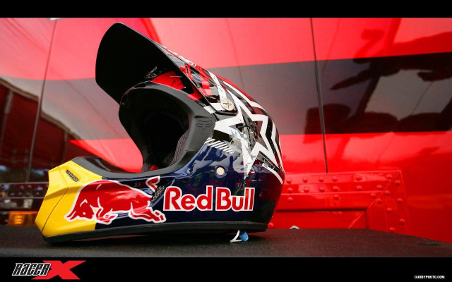Helmet redbull table red wall free wallpaper for desktop - medium preview image