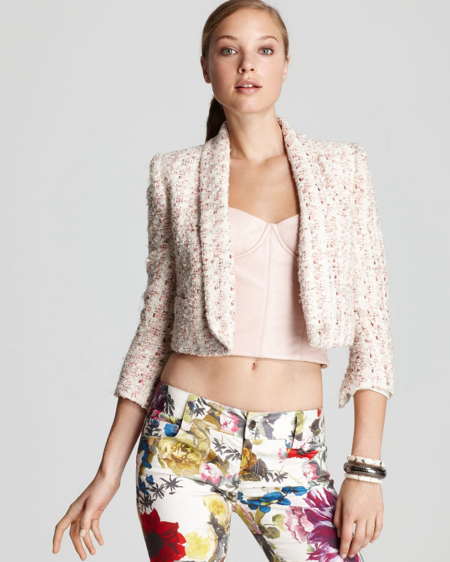 Woman floral pants crop top free wallpaper for mobile - medium preview image