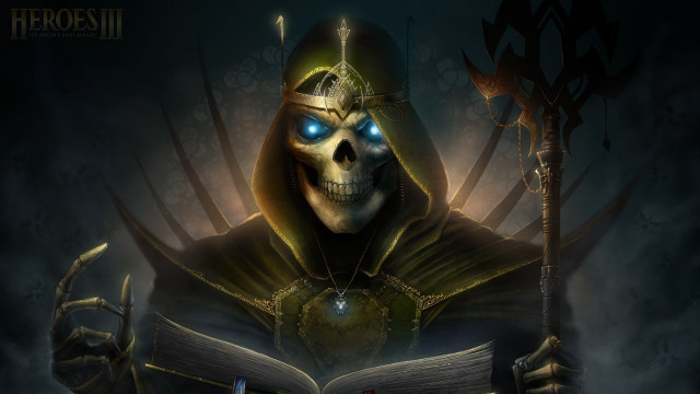Skeleton hooded robe glowing eye free wallpaper for desktop - medium preview image