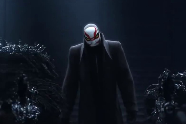 Man suit mask light outdoors free wallpaper for desktop - medium preview image