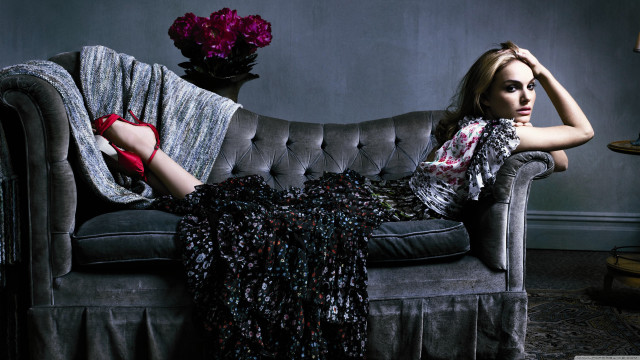 Woman couch blanket vase relaxing free wallpaper for desktop - medium preview image