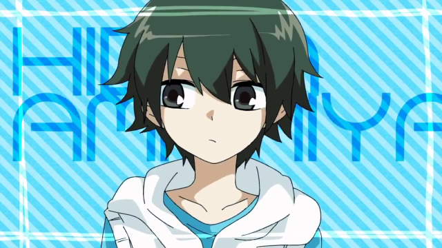 Anime black hair white shirt free wallpaper for desktop - medium preview image