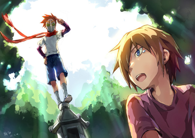 Baioken eishun heroic pose nature free wallpaper for desktop - medium preview image